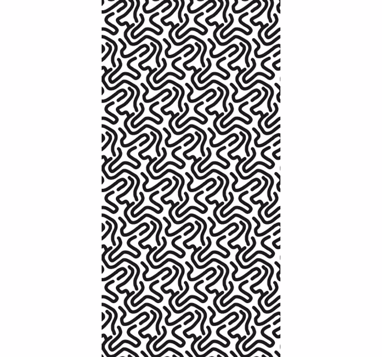 Labyrinttikuviollinen makuhuoneen tapetti - Tenstickers