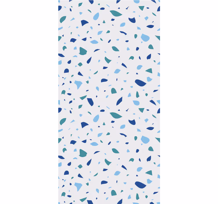 Makuhuoneen tapetti siniset sävyt terrazzo - Tenstickers