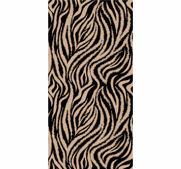 Makuhuoneen tapetti zebra-raita kuvio - Tenstickers