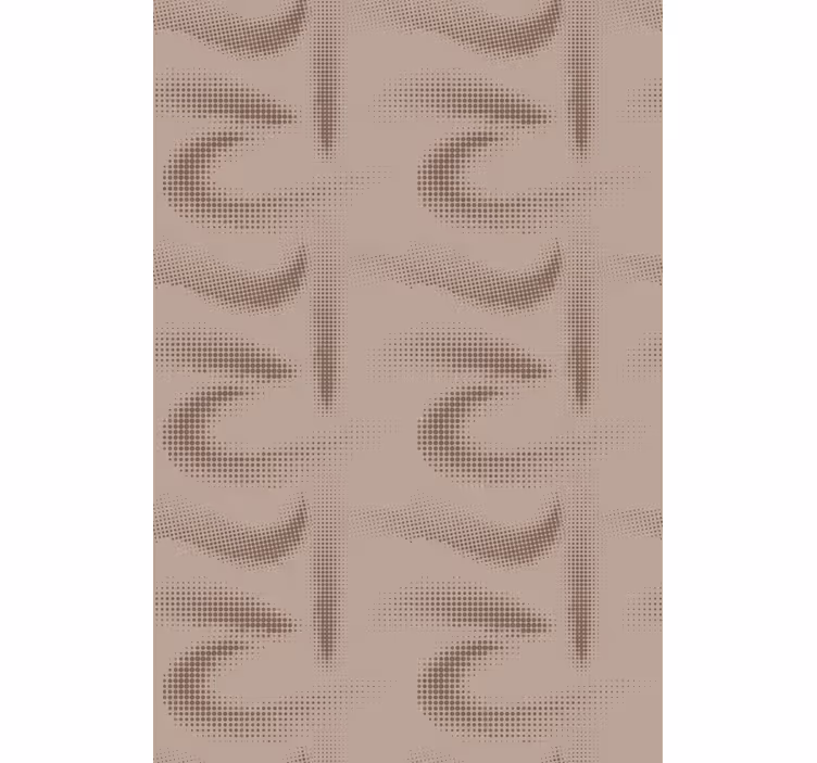 Ruskea kaareva kuviointi makuhuoneen tapetti - Tenstickers