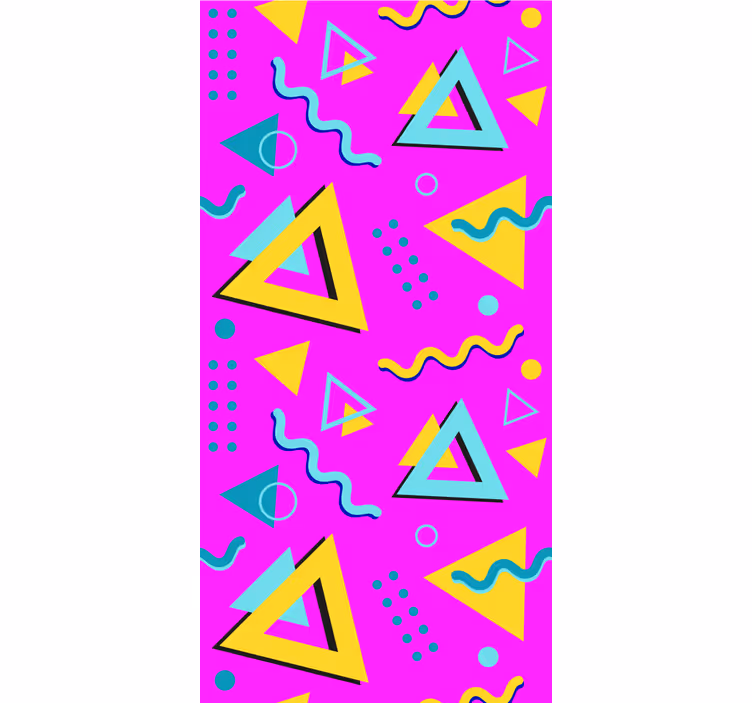 Memphis retro 80 geometriset muodot makuuhuoneen tapetti - Tenstickers