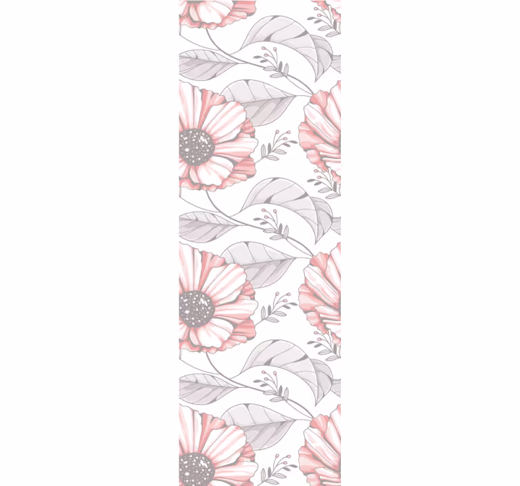 Elegantti vaaleanpunainen magnolia tapetti - Tenstickers