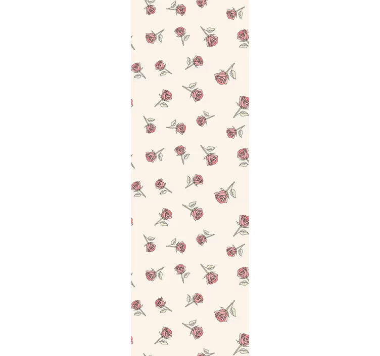 Romanttinen vintage-ruusukuosi makuuhuoneen tapetti - Tenstickers
