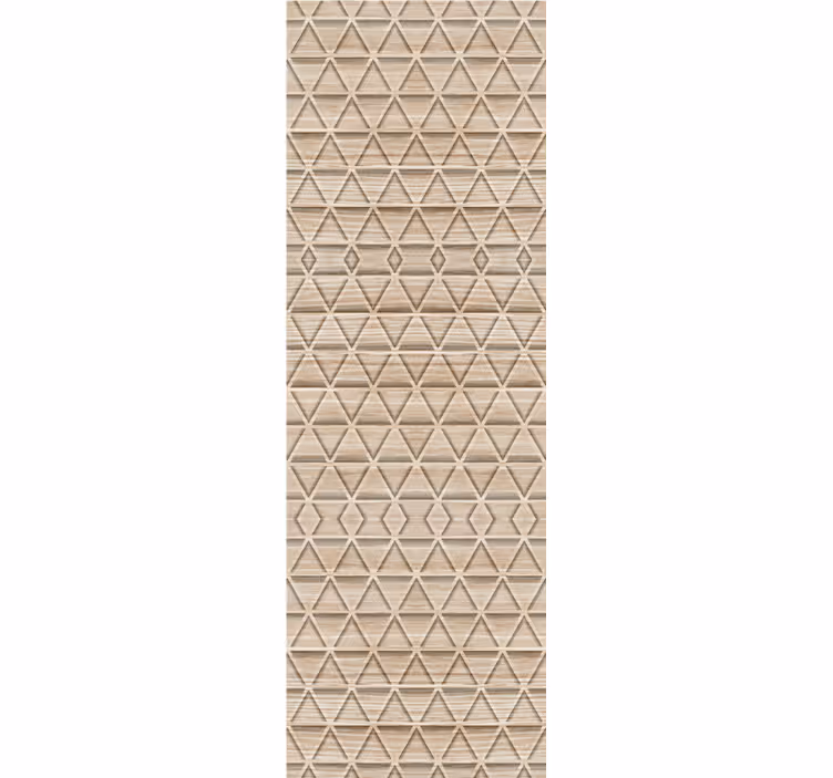 Puun vaikutelman kolmio geometrinen kuvio tapetti - Tenstickers
