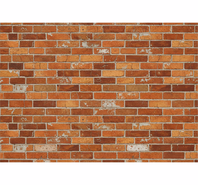 Oranssit tiilitunnelma teollinen tapetti - Tenstickers