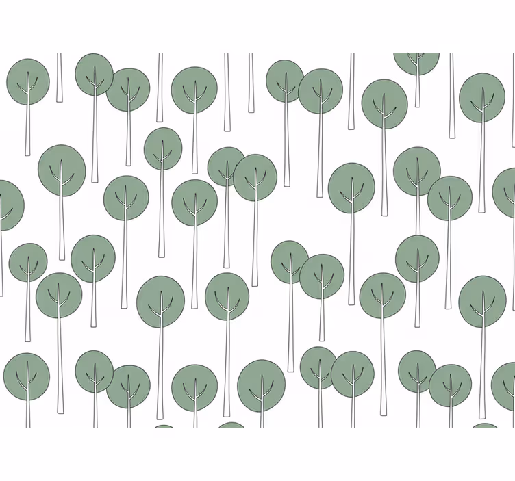 Minimalistinen puukuosi kukkatapetti - Tenstickers
