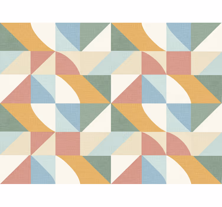 Maalaismainen tapetti vaaleissa geometrisissa muodoissa - Tenstickers