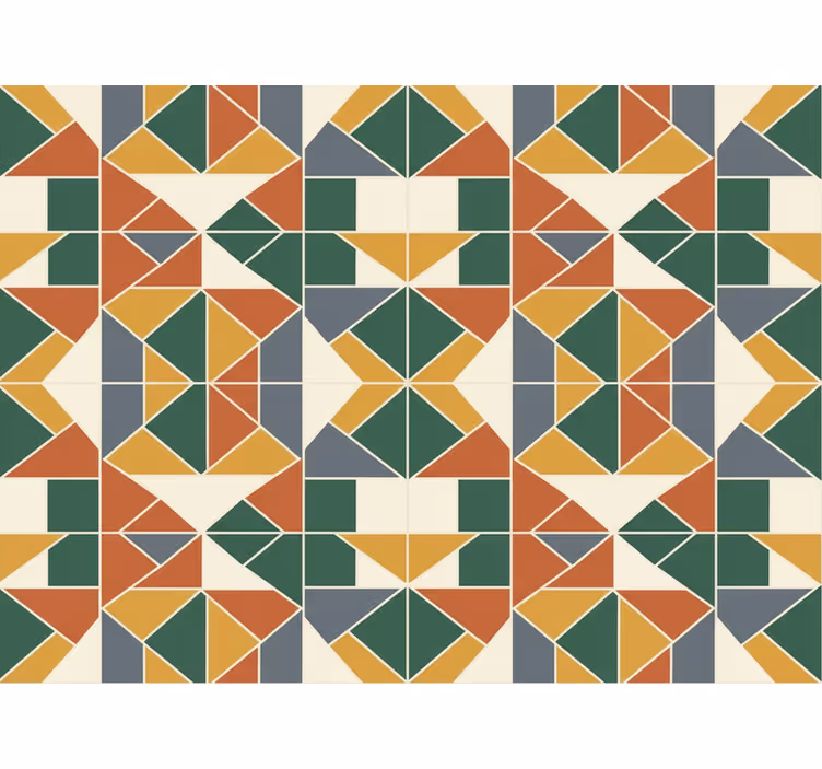 Abstrakti tapetti geometrisella kuviolla - Tenstickers