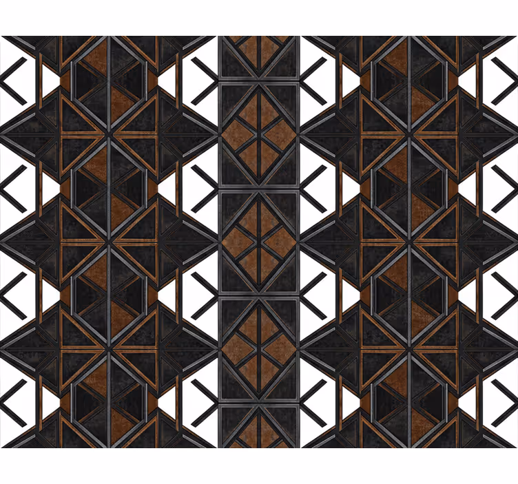 Teollinen geometrinen musta ruskea - Tenstickers