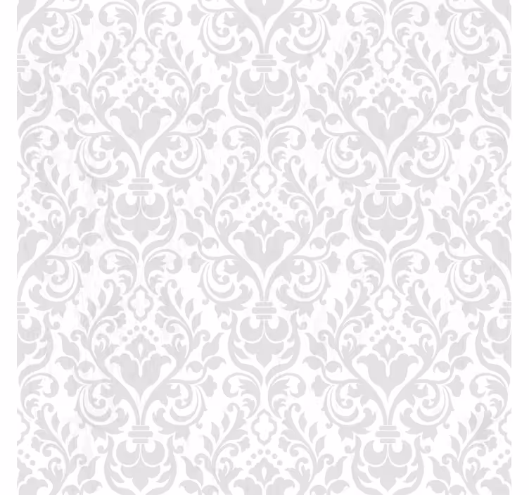 Valkoinen tapetti rosoinen damask - Tenstickers