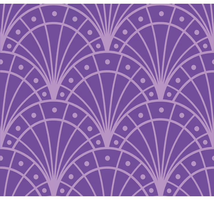 Minimalistinen liila artdeco tapetti - Tenstickers