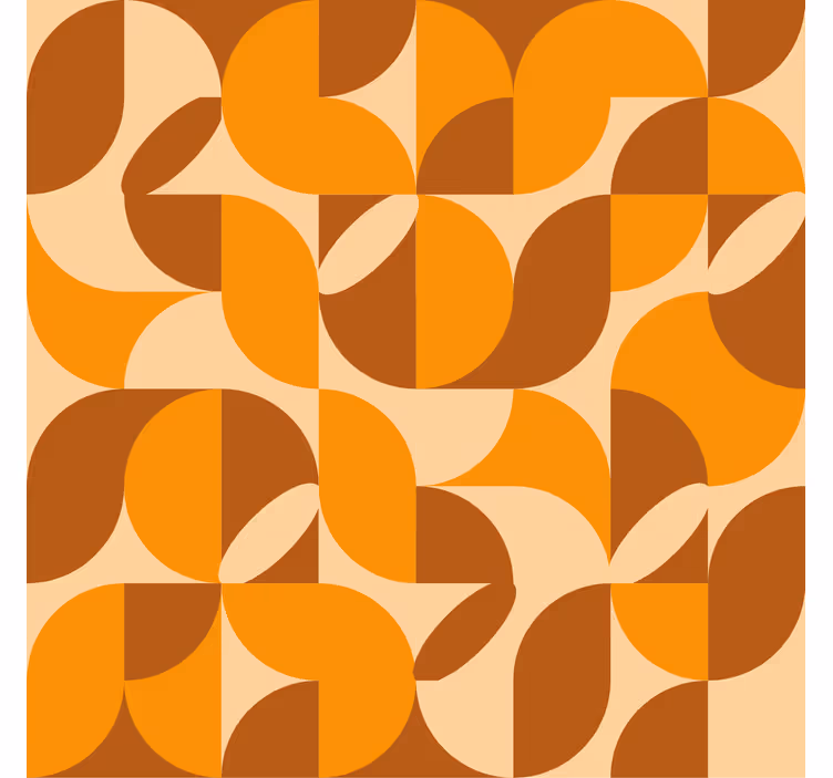 Retro oranssit kuviot oranssi tapetti - Tenstickers