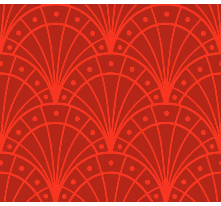 Elegantti punainen art deco tapetti - Tenstickers
