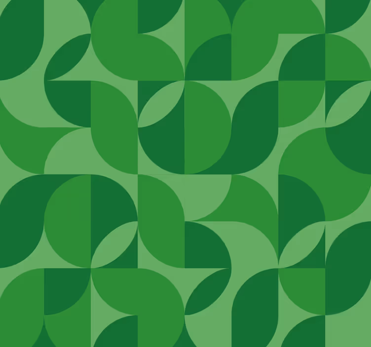 Vihreä tapetti retrogeometrinen - Tenstickers