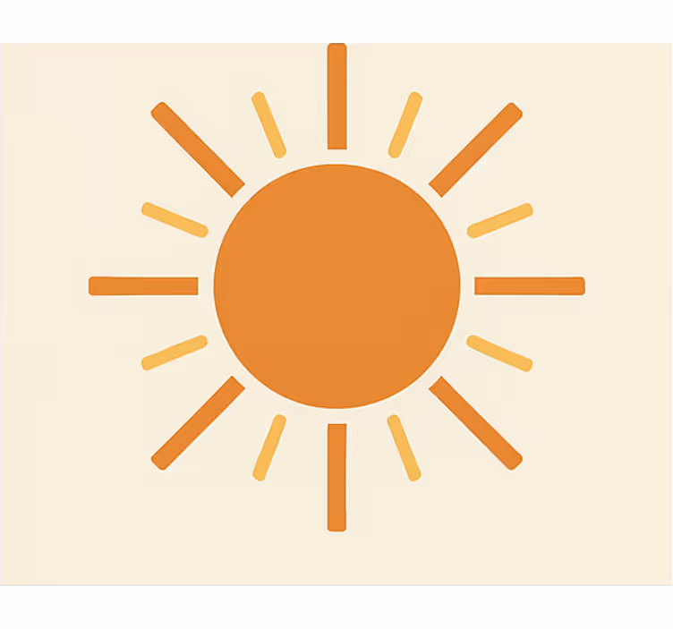 Aurinko taitto terrakotta tapetti - Tenstickers