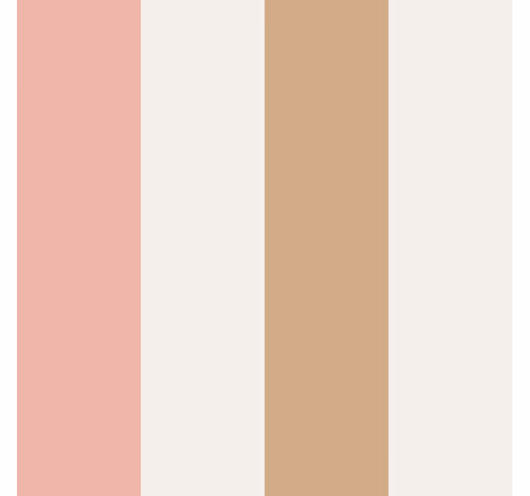 Ruskea ja vaaleanpunainen pastelliraitatapetti - Tenstickers