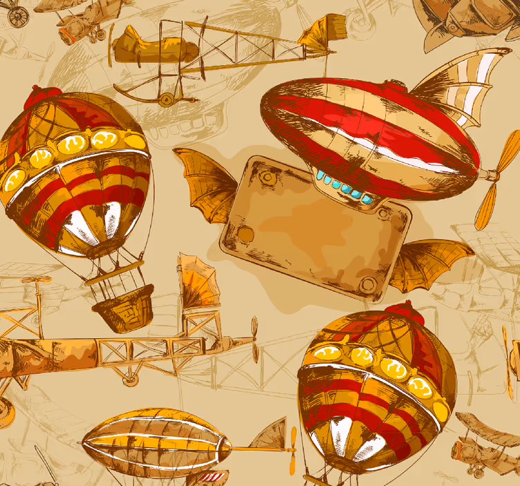 Vintage matkailu tapetti - Tenstickers