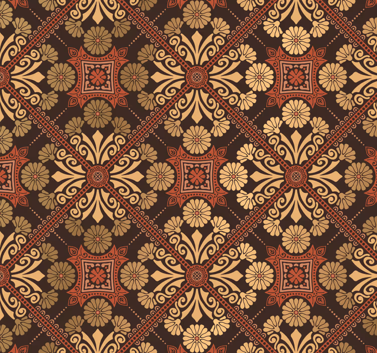 Barokkitapetti vintage-tyyliin makuuhuoneeseen - Tenstickers