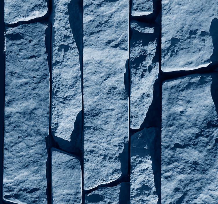 Kuvioitu tapetti sininen fake stone - Tenstickers