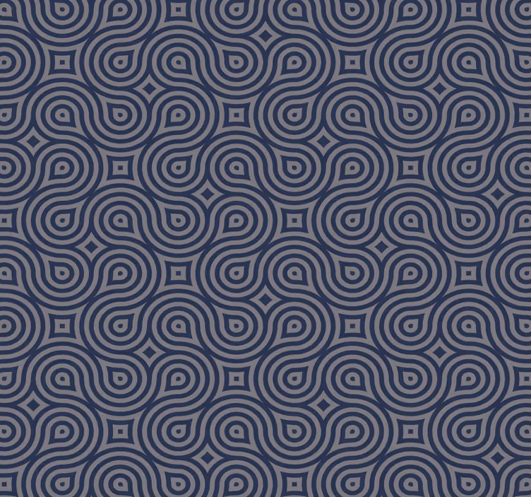 Moderni tapetti sininen geometrinen - Tenstickers