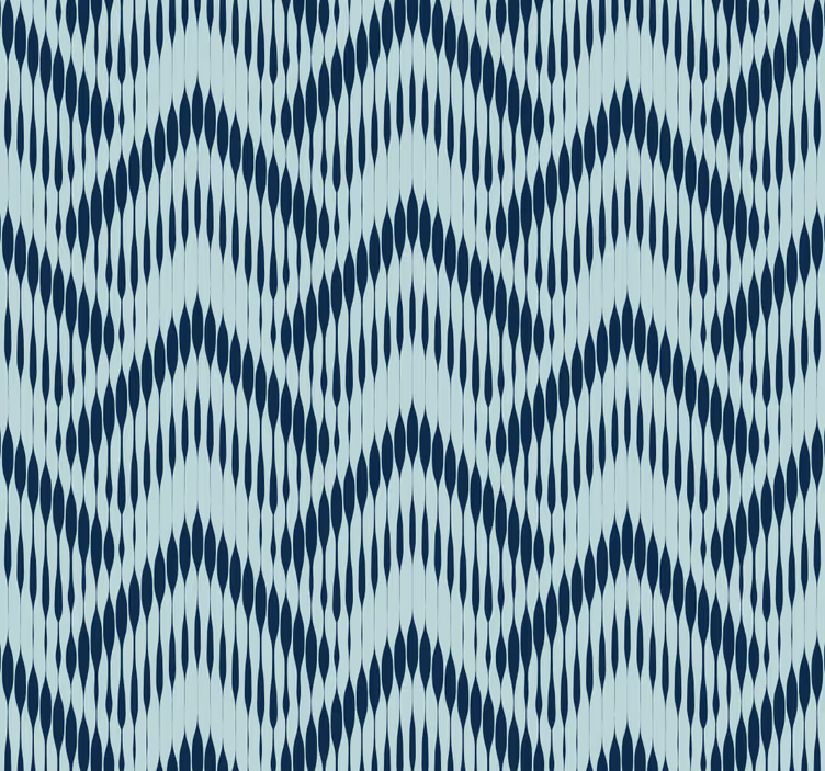 Ikat chevron kuvio geometrinen tapetti - Tenstickers