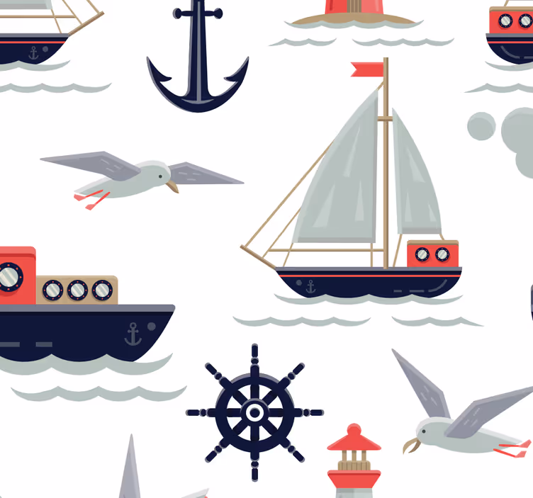 Lasten tapettit laivastokuviot - Tenstickers