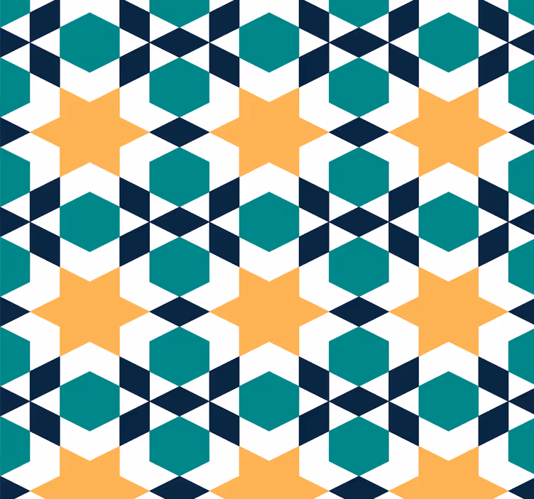 Laatta tapetti morrocan koriste-tähti - Tenstickers