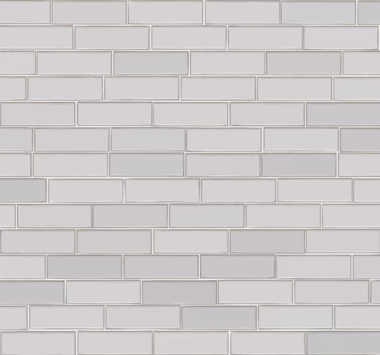 Valkoiset tiilet kuvioitu tapetti - Tenstickers