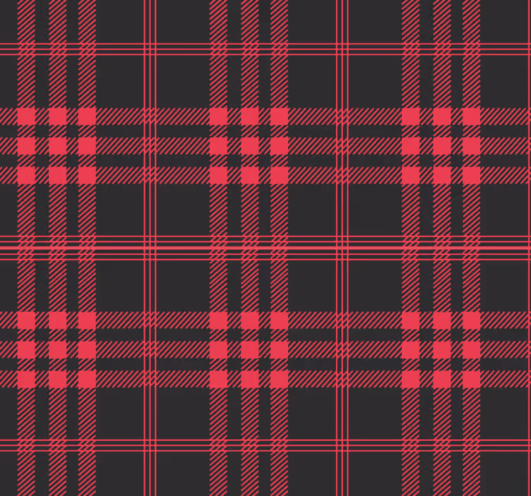 Hieno joulu tartan kuvio Raitatapetti - Tenstickers