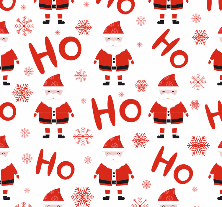 Joulupukki ja hohoho-malli olohuone tapetit - Tenstickers
