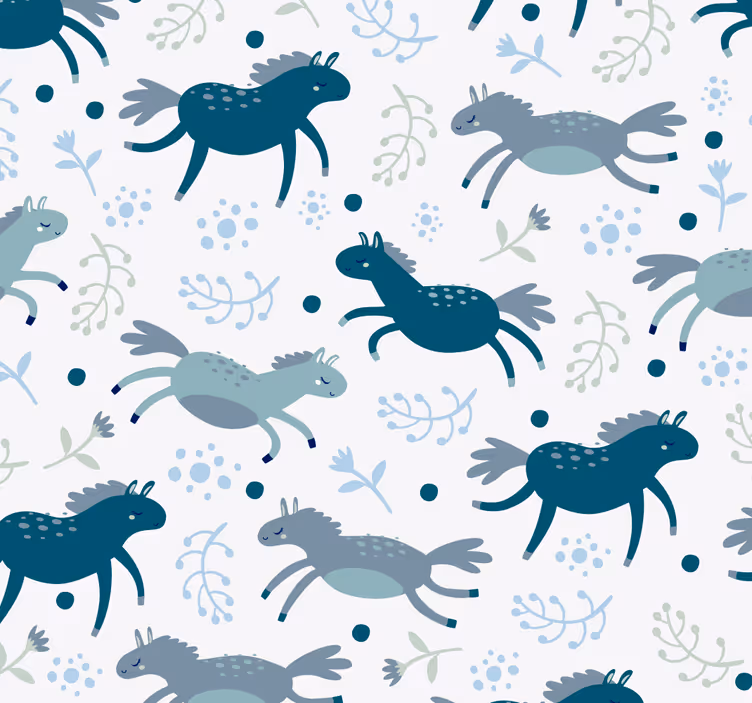 Tapetti hienovaraisilla hevosilla eläintapetti - Tenstickers