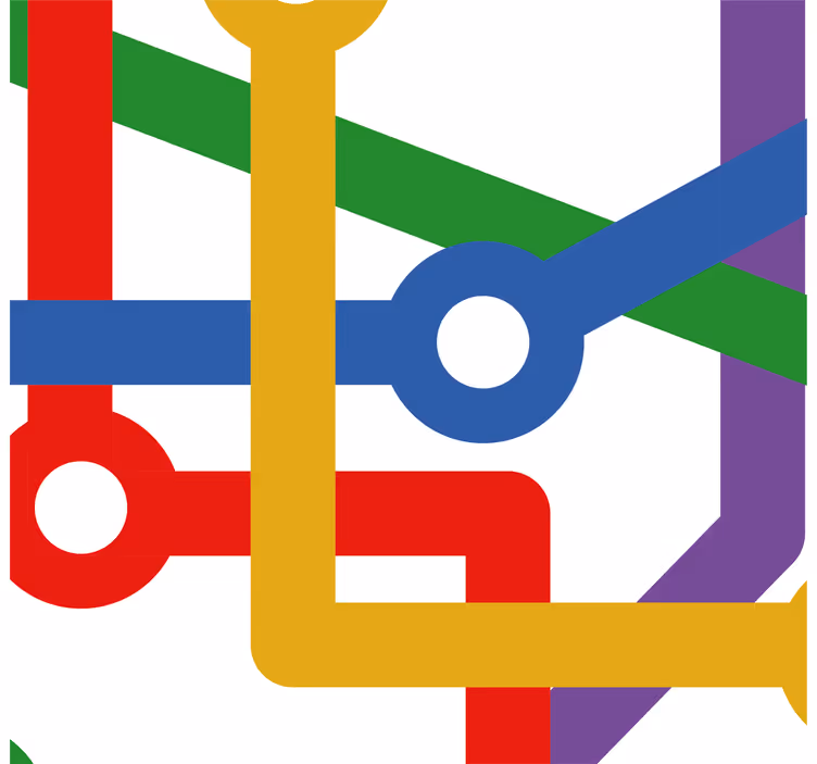 Metrokartta abstrakti tapetti - Tenstickers