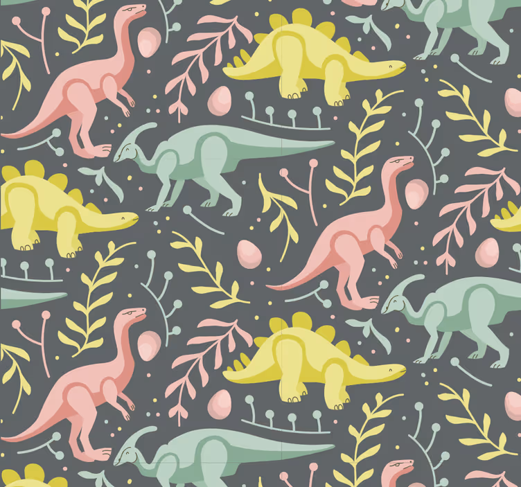Sarjakuva dinosaurus dinosaurus tapetti - Tenstickers