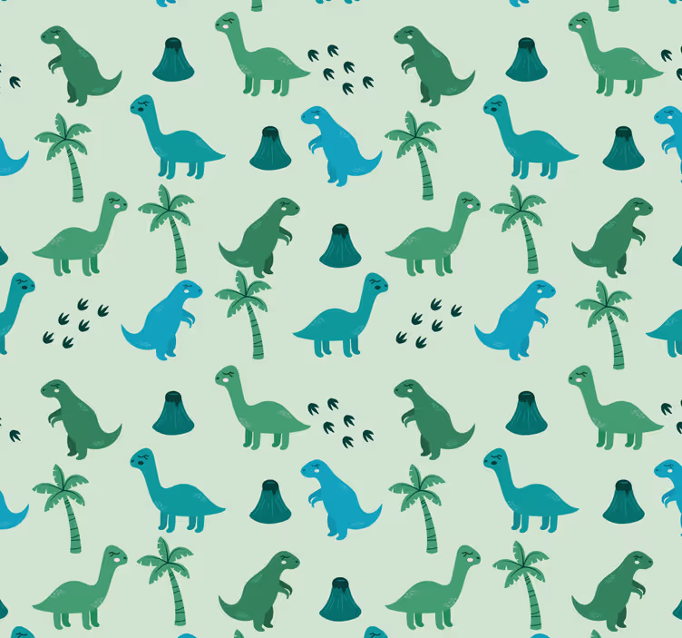 Dinosaurus-aiheet dinosaurus tapetti - Tenstickers