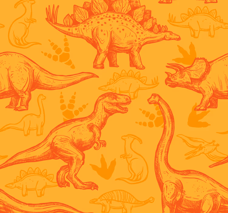 Dinosaurus sarjakuva dinosaurus tapetti - Tenstickers