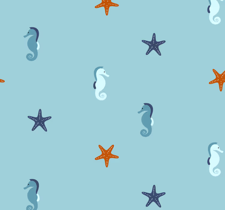 Merellinen stylemariinityyli eläintapetti - Tenstickers