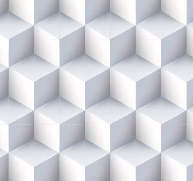 Kuutio illuusio geometrinen tapetti - Tenstickers