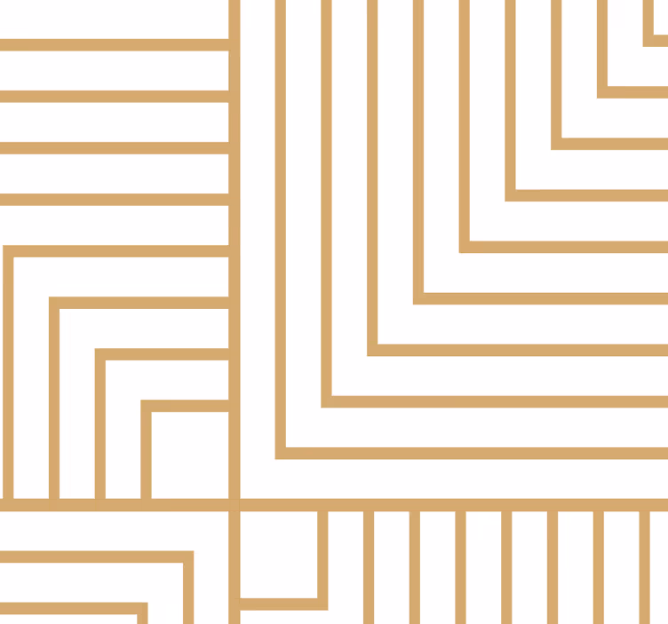 Valkoinen ja kulta geometria abstrakti tapetti - Tenstickers