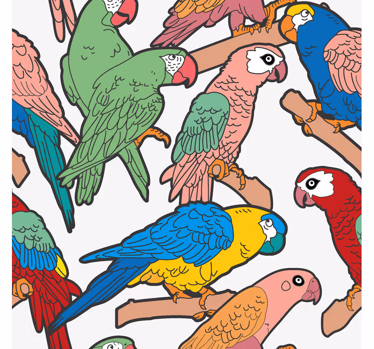 Papukaija-yhtye papukaija tapetti - Tenstickers