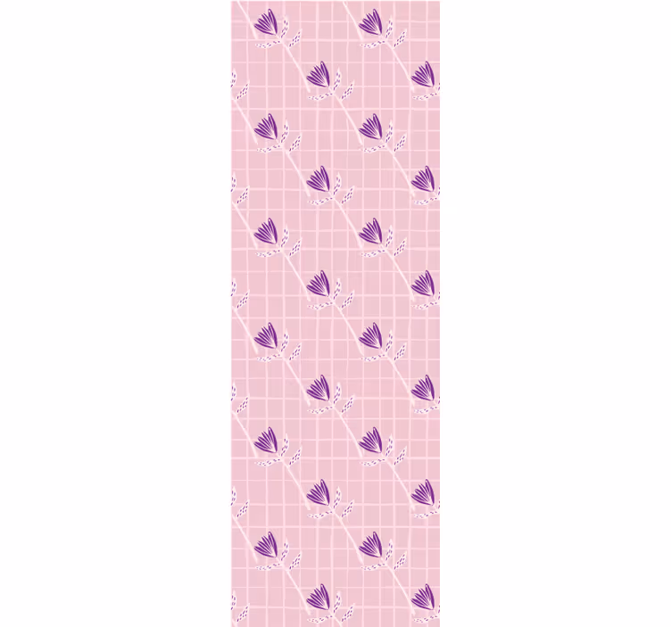 Geometrinen kukkakuvio geometrinen tapetti - Tenstickers