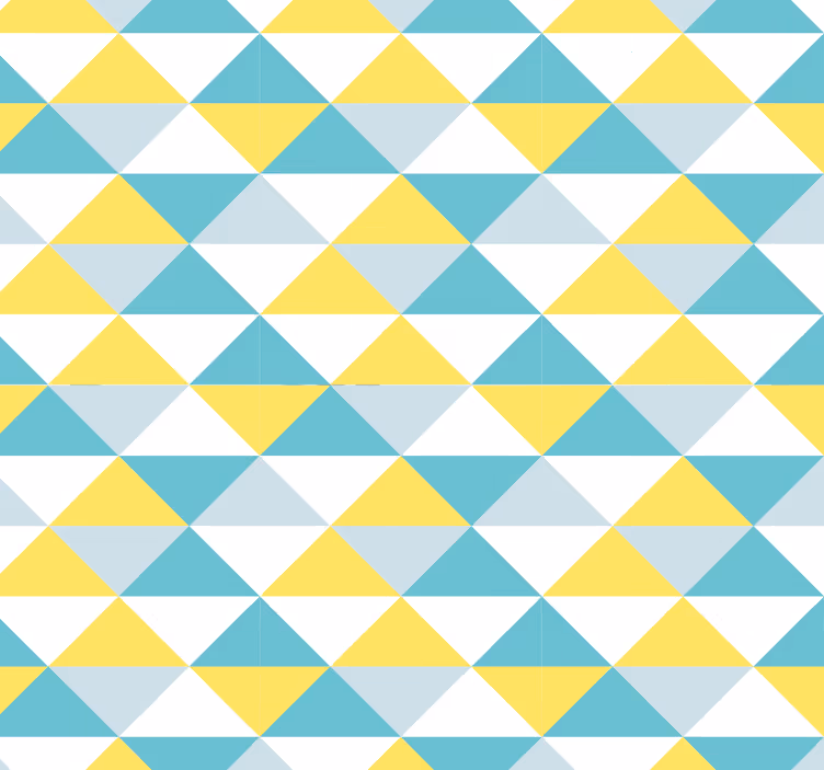 Keltainen ja sinisen sävyt geometrinen laatta laatta tapetti - Tenstickers