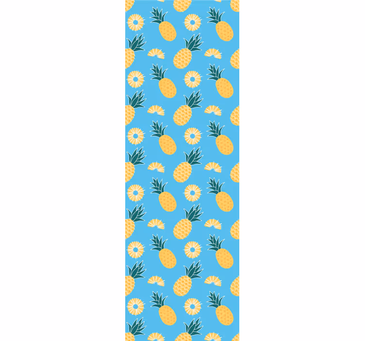 Trooppinen ananasprintti eläintapetti - Tenstickers