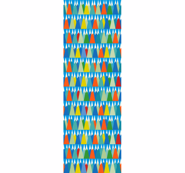 Geometrinen vuoristomaisema geometrinen tapetti - Tenstickers