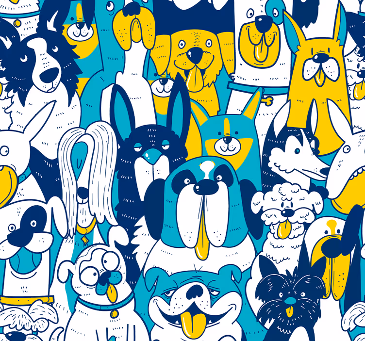 Koiran saumaton patter eläintapetti - Tenstickers