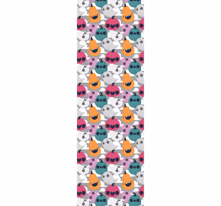 Leikkisä kurpitsakuvio halloween tapetti - Tenstickers