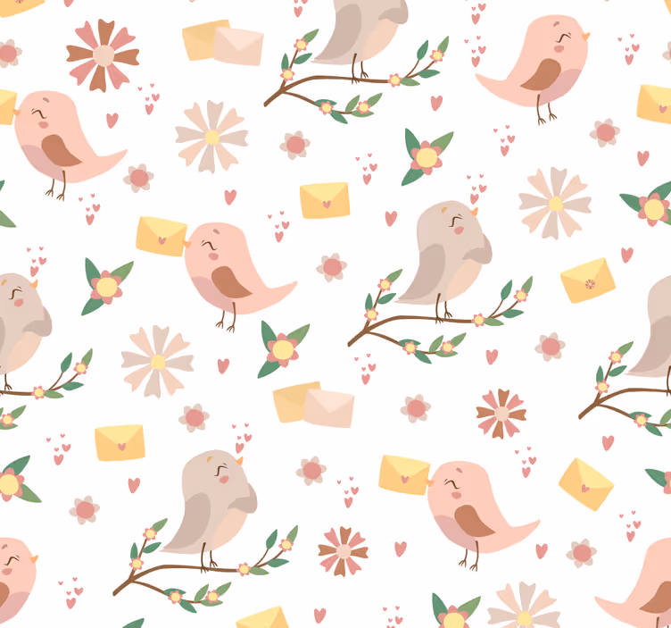 Pieniä lintuja oksilla eläintapetti - Tenstickers