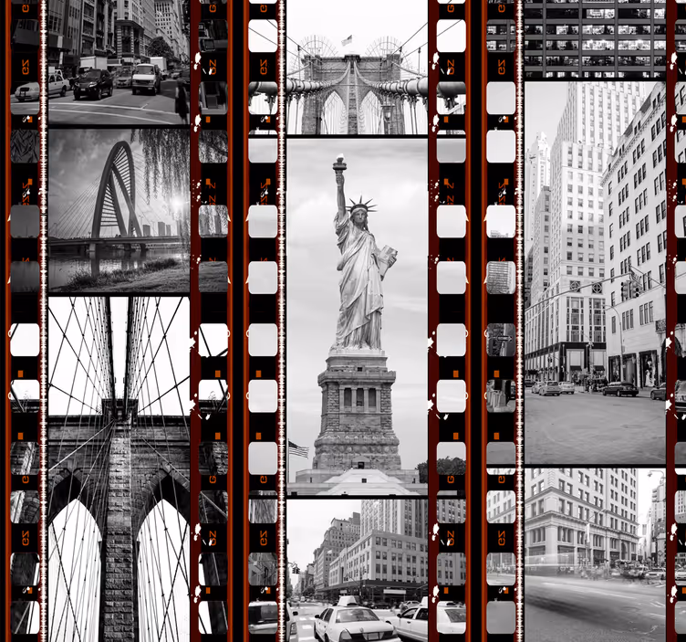 Kollaasi new york -tapetista - Tenstickers