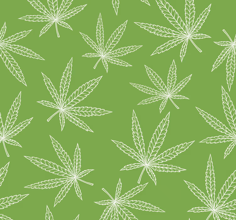 Kannabiksen kuvio modernit tapetit - Tenstickers