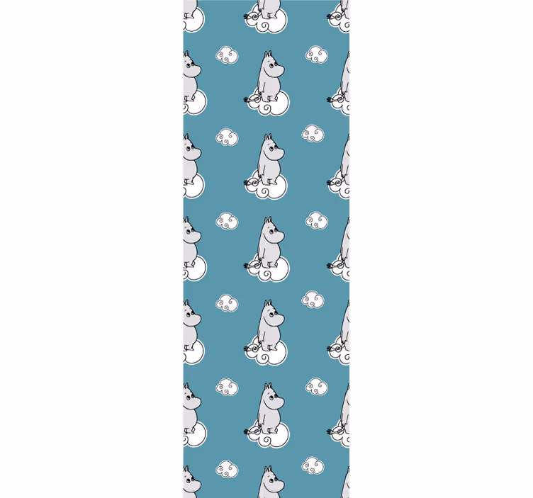 Muumi pilvessä lastenhuoneen tapetti - Tenstickers