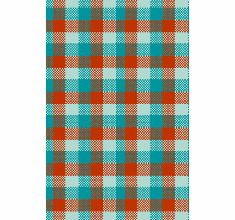 Gingham kuvio geometrinen tapetti - Tenstickers